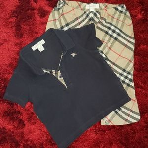 Burberry Polo Shirt and Pant Set